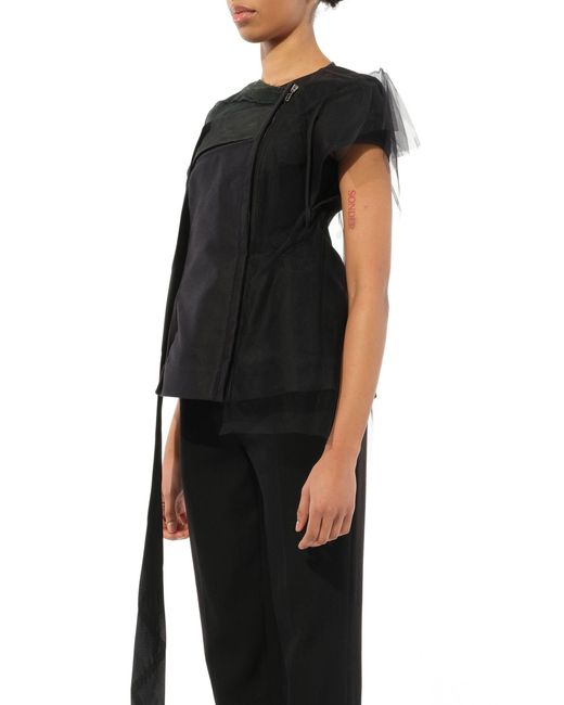 Rick Owens Black Woven Jacket, 100% Leather