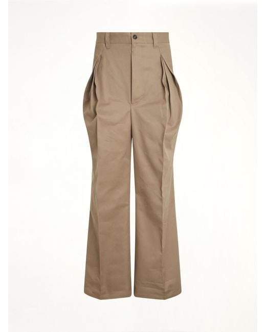 Maison Margiela Natural Pleat Details Pants for men