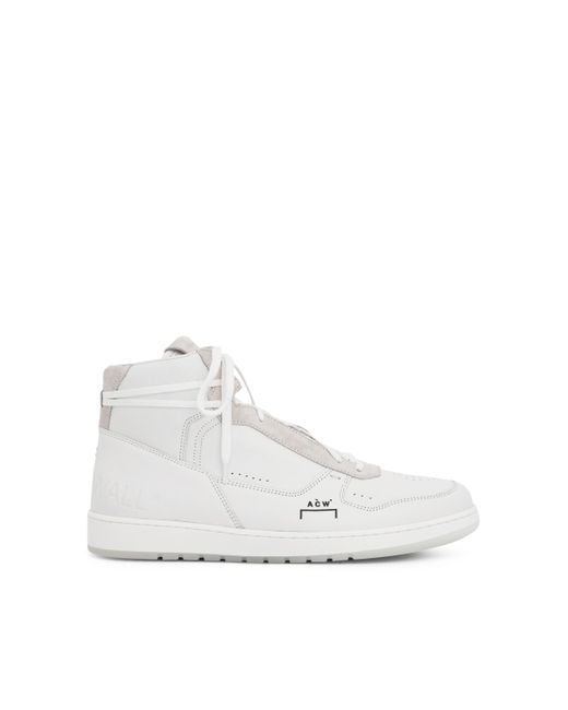 A_COLD_WALL* White Luol Hi Top Sneakers, , 100% Leather for men
