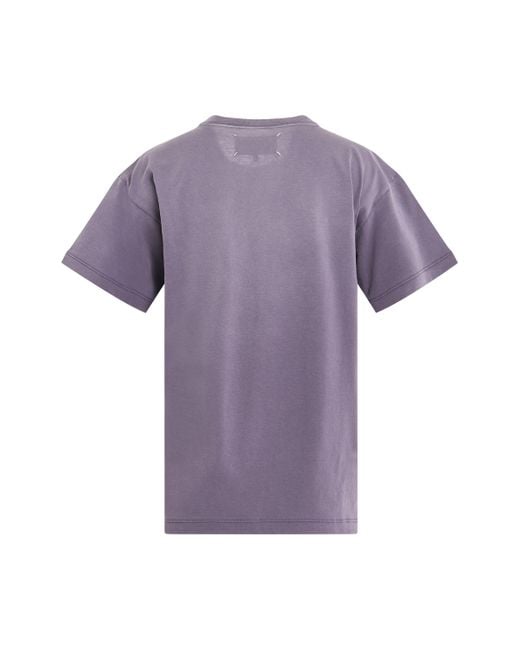 Maison Margiela Purple Cotton Jersey Logo T-Shirt, Short Sleeves, , 100% Cotton