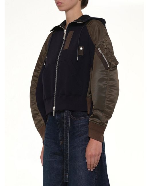 Sacai Blue Sponge Sweat Twist Hoodie