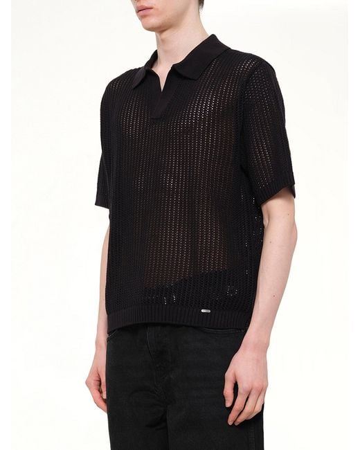 Represent Black Beverly Knit Polo for men