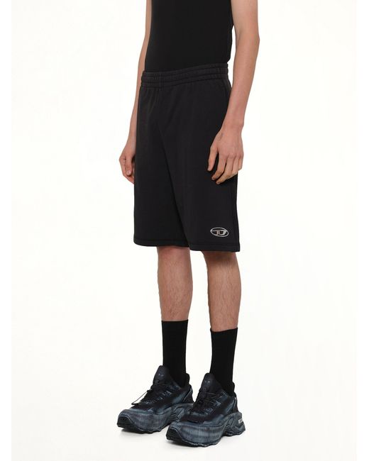 DIESEL Black P-Marshy-Iod Shorts for men