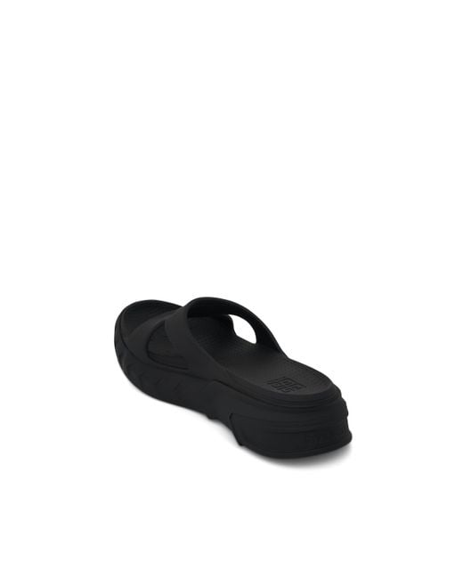 Givenchy Black Marshmallow Sandal With 4G Logo, , 100% Cotton for men