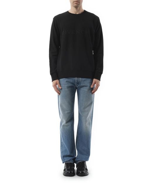 Givenchy Black 4G Archetype Spray Sweatshirt, Long Sleeves, 100% Cotton, Size: Small for men