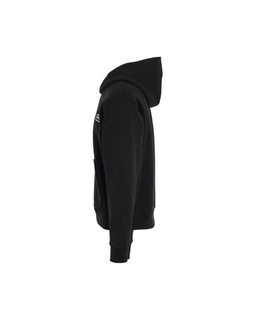 KENZO Black 'Bicolour Kp Classic Hoodie, Long Sleeves, , 100% Cotton, Size: Small for men