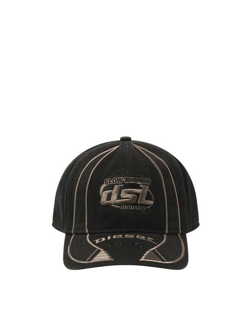 DIESEL Black C-Arson Cap for men