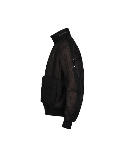 A_COLD_WALL* Black Filament Bomber Jacket, , 100% Nylon, Size: Medium for men