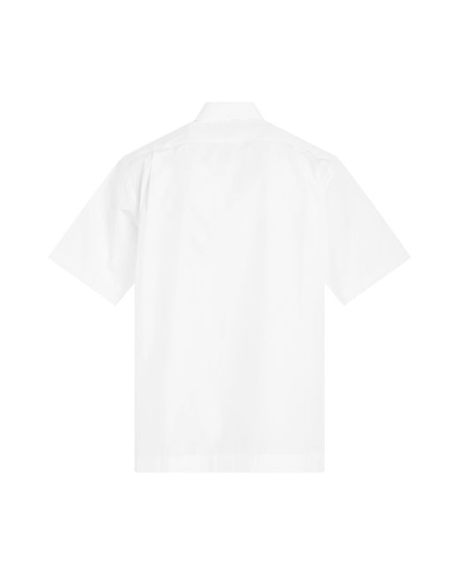 Sacai White Thomas Mason Cotton Poplin Short Sleeve Shirt, Off, 100% Cotton for men