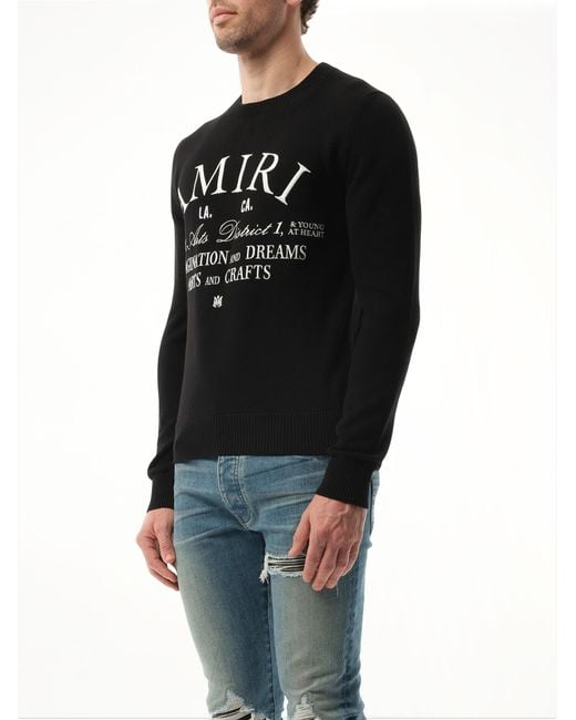 Amiri Black Arts District Sweater for men