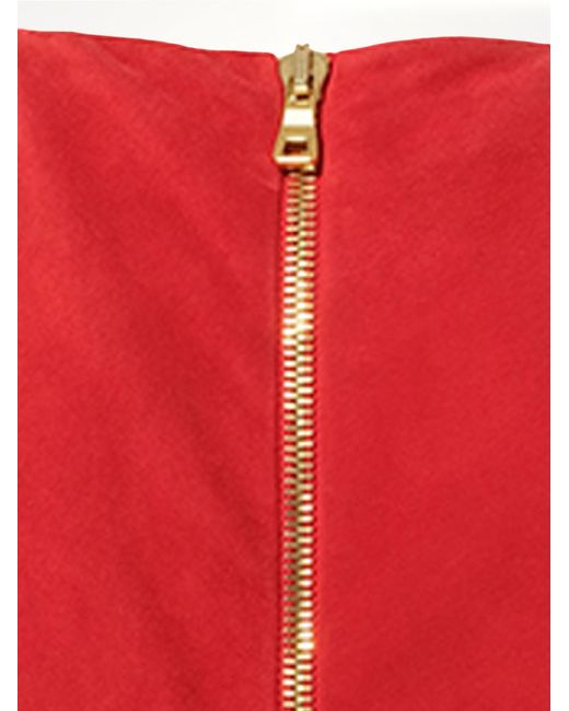 Balmain Red Leather Dress