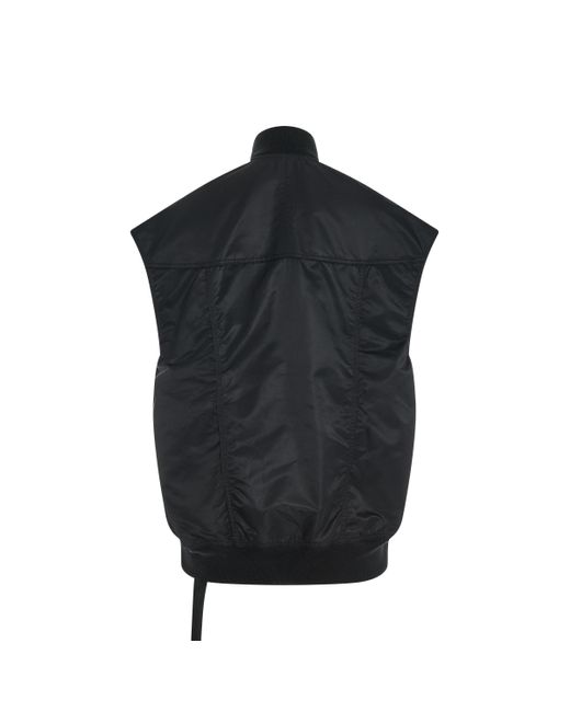 Rick Owens Black Jumbo Flight Vest, , 100% Cotton