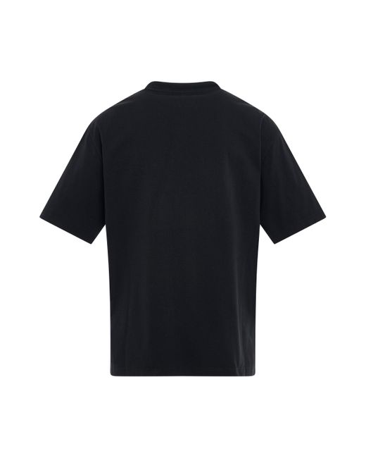 Ambush Black Multi Cord T-Shirt, Drawstring Crew Neck, Short Sleeves, , 100% Cotton, Size: Large for men