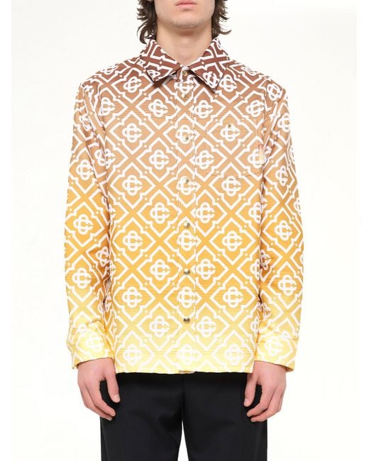 Casablanca Natural Boucle Jacquard Monogram Shacket for men