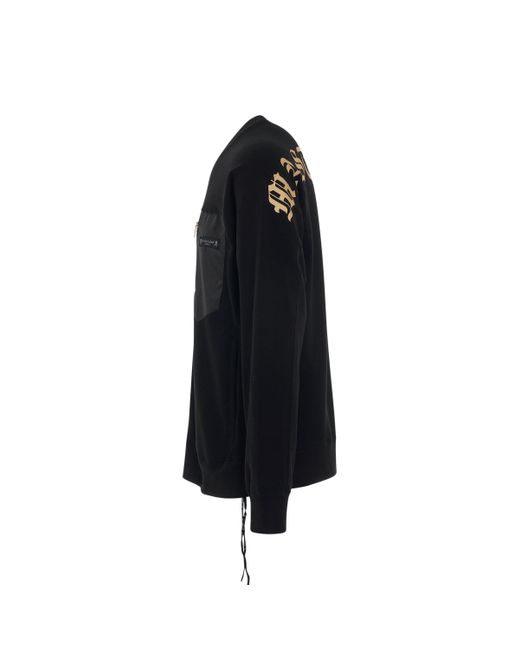 Mastermind Japan Black Logo Mountain Sweatshirt, Long Sleeves, , 100% Cotton, Size: Medium for men