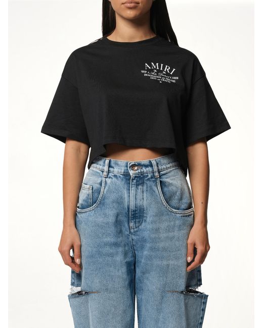 Amiri Black Arts District Cropped T-Shirt