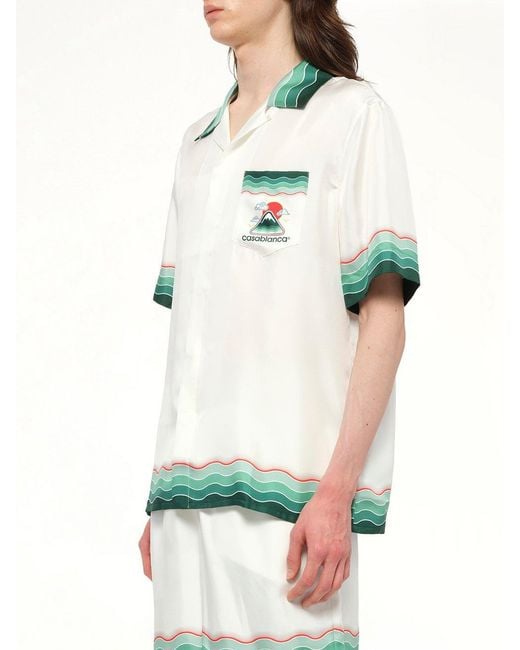 Casablanca Green Montagne Ondulee Shirt for men