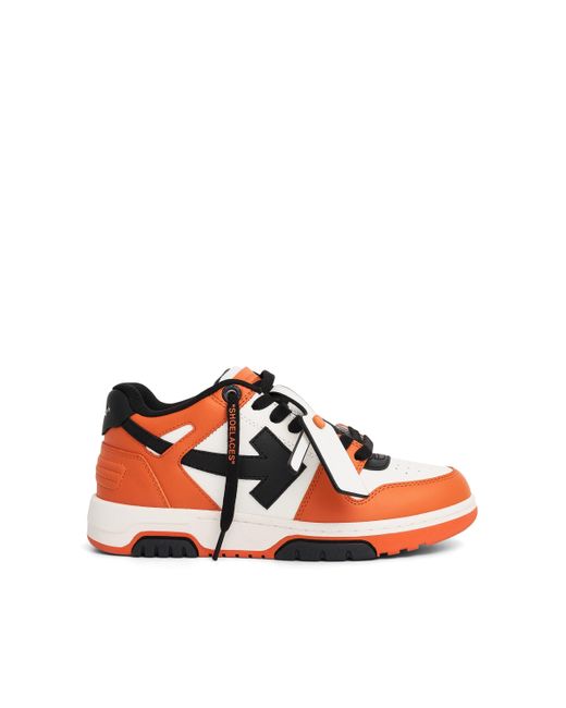Off-White c/o Virgil Abloh Red Off- Out Of Office Calf Leather Sneakers, /, 100% Rubber