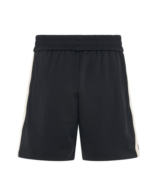 Palm Angels New Classic Track Shorts In Black/white for Men