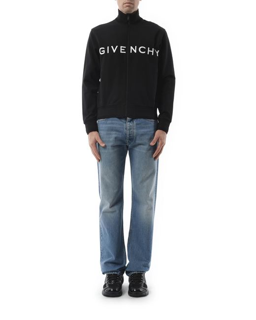 Givenchy Black Dove Tracksuit Zip Through Sweatshirt, 100% Cotton, Size: Small for men