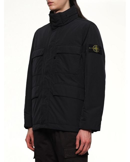 Stone Island Black 410004 Micro Twill Field Jacket for men