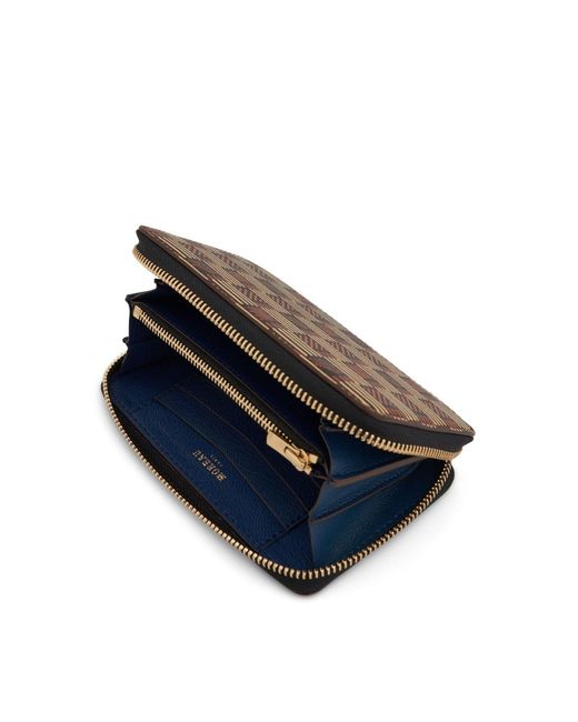 Moreau Brown Compact Zip Wallet, 100% Leather