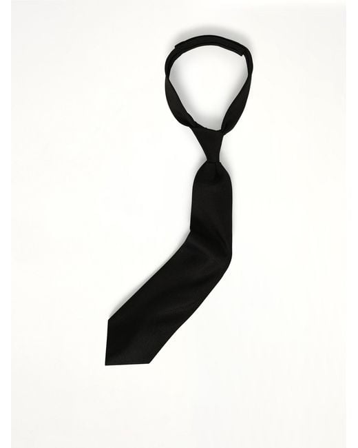 Doublet Black Shape Memory Shijira Tie for men