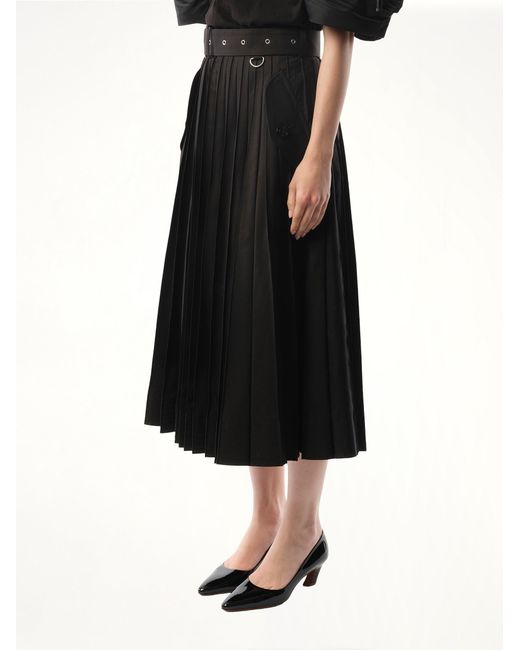 Sacai Black Cotton Skirt