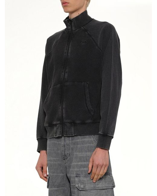 DIESEL Black Wafy-Zip-Rag Jacket for men