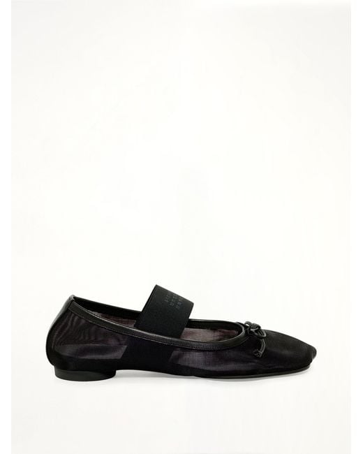 MM6 by Maison Margiela White Mesh Ballet Shoe
