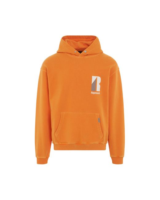 Represent Orange Decade Of Speed Hoodie, Long Sleeves, Neon, 100% Cotton, Size: Medium for men