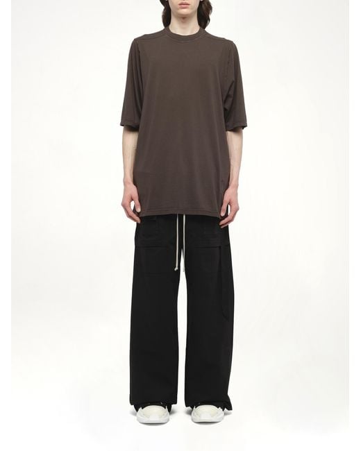Rick Owens Gray Jumbo Ss T-Shirt, Short Sleeves, 100% Cotton for men