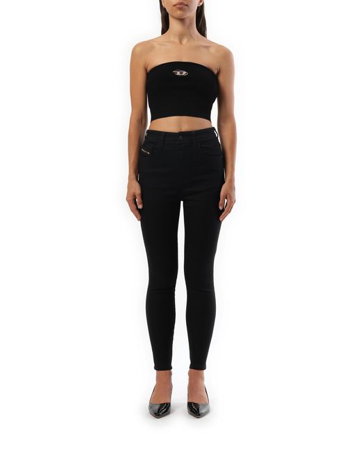 DIESEL Black 1984 Slandy High Jeans, 100% Cotton