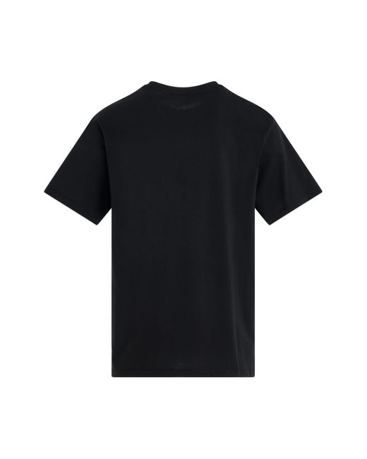 Balmain Black Bulky Fit Flock & Foil T-Shirt, Short Sleeves, /, 100% Cotton, Size: Large for men