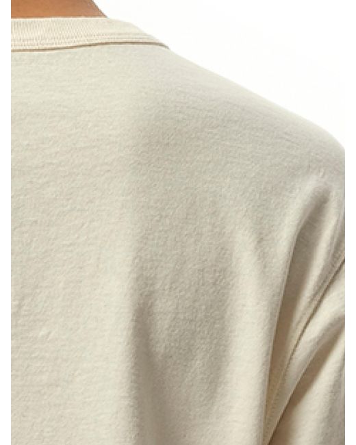 Rick Owens Natural Brad T-Shirt, Short Sleeves, 100% Cotton