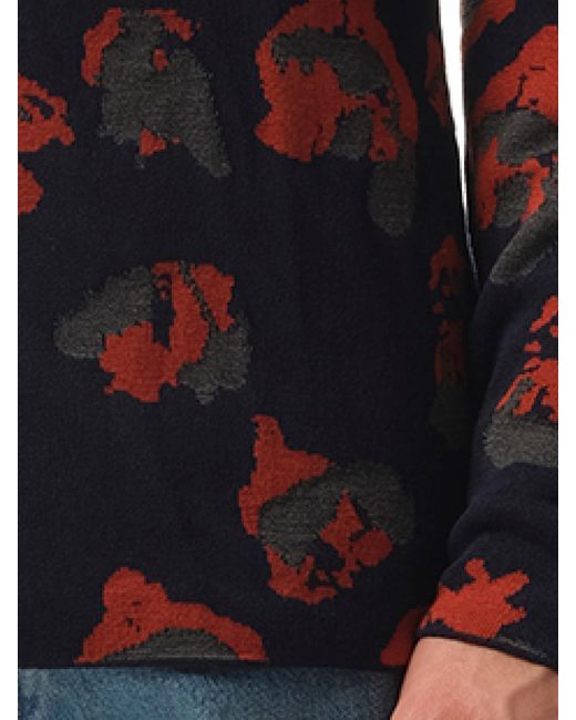 Lanvin Blue Leopard Jacq Sweatshirter, Size: Medium for men