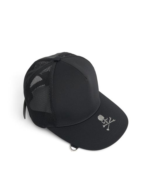 Mastermind Japan Black Swarvoski Crystal Skull Cap, , 100% Polyester, Size: Medium for men