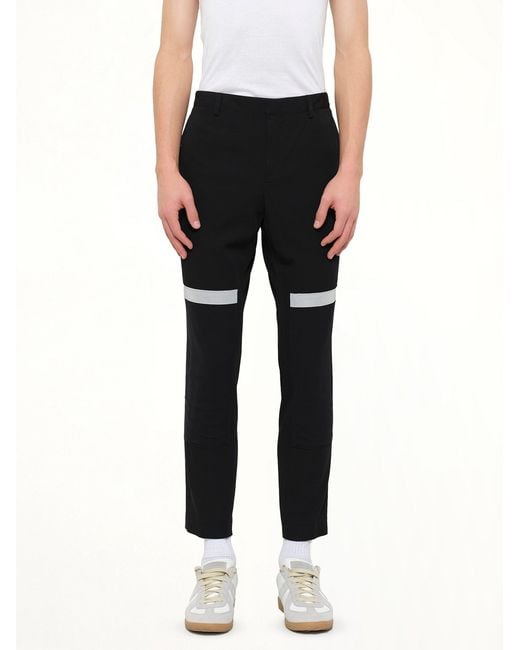 Lanvin Black Slim Crop Patch Trousers for men