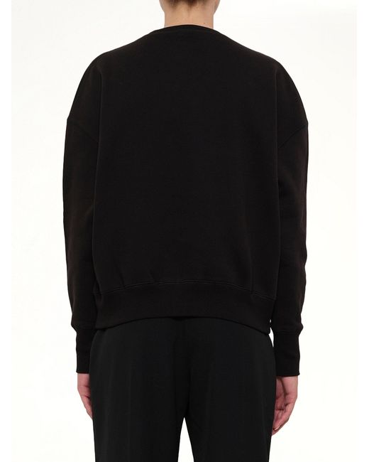 McQueen Black Embroidered Sweatshirt