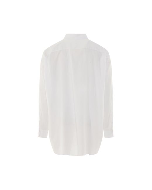 Maison Margiela White Oversize Long Sleeve Shirt, , 100% Fabric for men