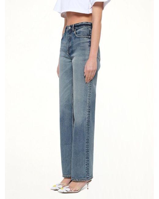 Alaïa Blue Straight Denim Pants