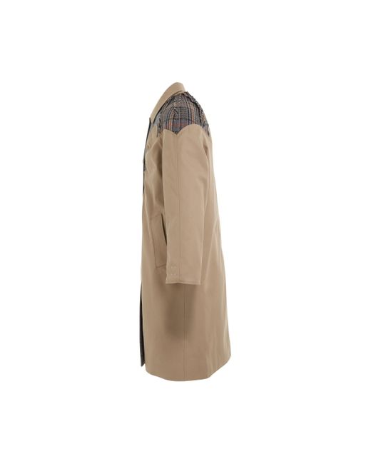Maison Margiela Natural Deconstruction Trench Coat, Long Sleeves, , 100% Virgin Wool for men