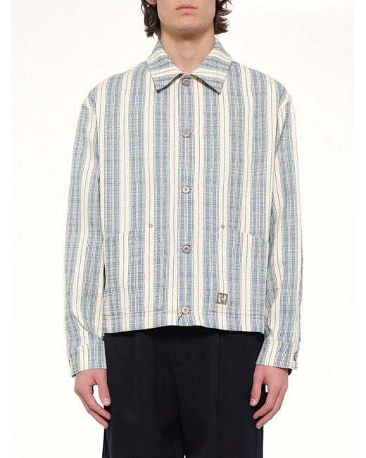 Wooyoungmi Gray Stripe Shirt for men