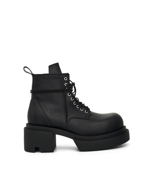 Rick Owens Black Low Army Bogun Boots, , 100% Calf Leather for men