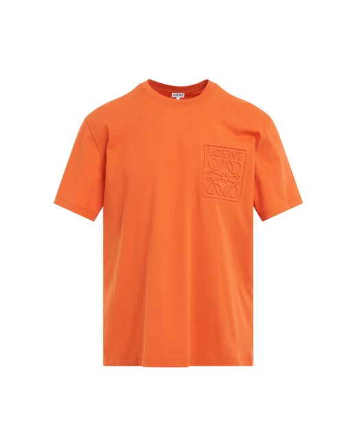 Loewe Debossed Anagram T-shirt In Orange for Men | Lyst