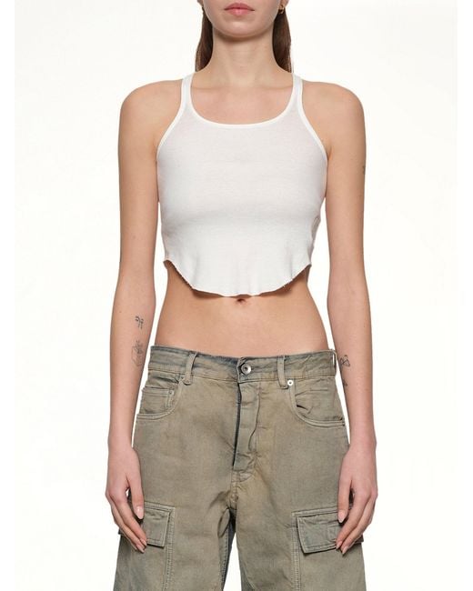 Rick Owens Gray Basic Cropped Tank