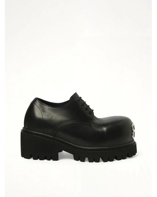 Balenciaga Black Stomper Derbie Bb for men