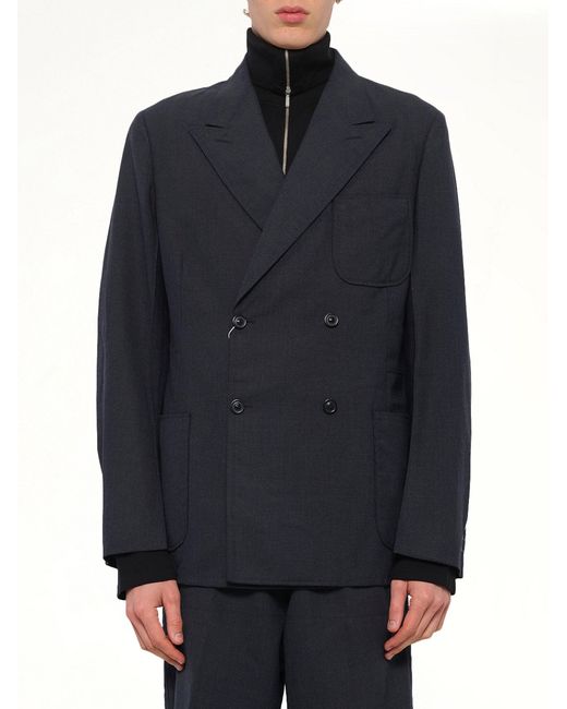 Maison Margiela Blue Wool Jacket for men