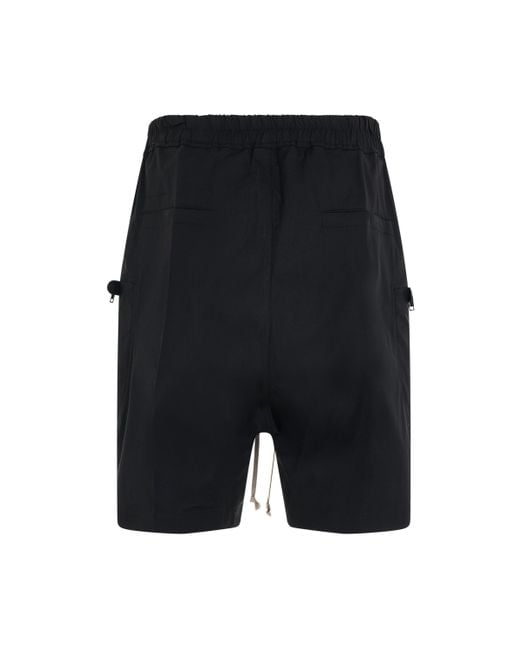 Rick Owens Black Bauhaus Bela Shorts, , 100% Calf Leather for men