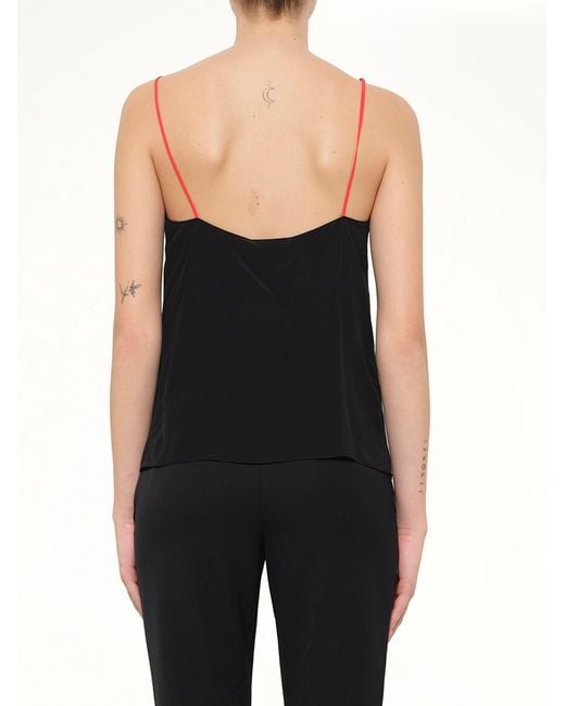 Lanvin Red Silk Top